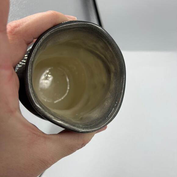 Vintage Hand Painted Ceramic Snowman Container Vase Jar Kitsch Cute Winter - Picture 4 of 10